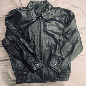 Black Leather NRA Jacket